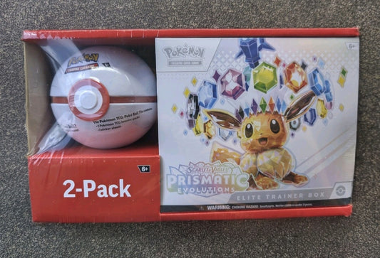 Pokémon TCG: Prismatic Bundle 2-Pack – Eevee Tin & Poké Ball