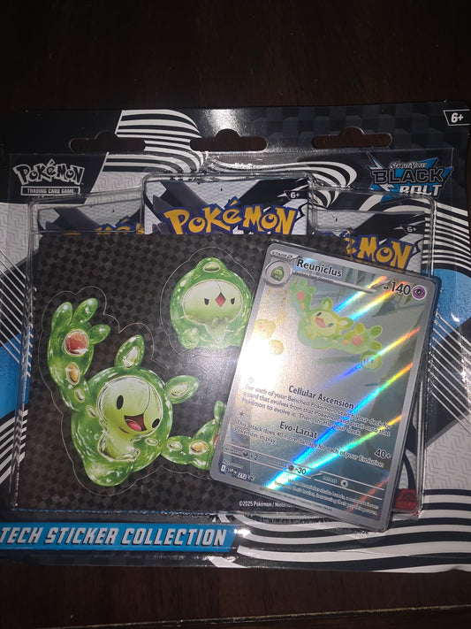 Pokémon TCG: Scarlet & Violet – Black Bolt Tech Sticker Collection (Reuniclus) – Sealed